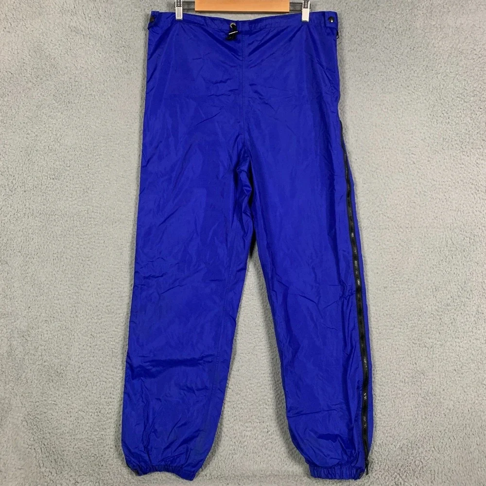 Vintage REI Gore-Tex Rain Pants Men's Medium Blue Side Zip‎ Waterproof Snow USA